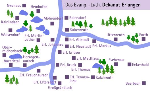 Karte Dekanat Erlangen